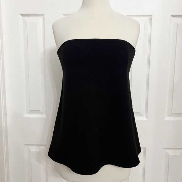 Tuckernuck Tops - Tuckernuck Womens Black Lined Flowy Strapless Marin Top Size Small